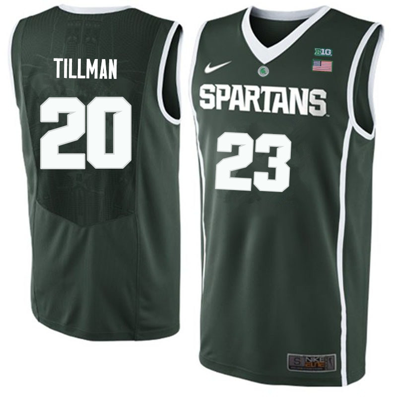 Men Michigan State Spartans #23 Xavier Tillman NCAA Nike Authentic Green College Stitched Basketball Jersey BU41V77ZG